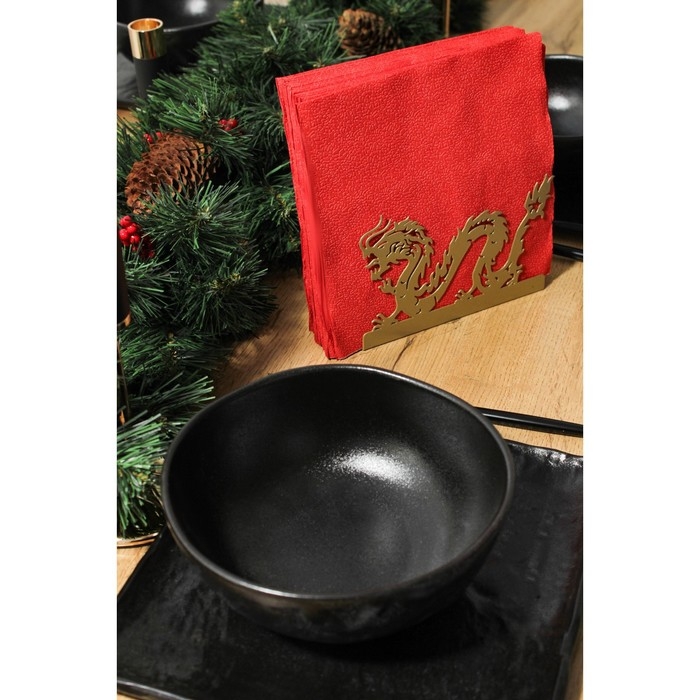 Салфетница Magistro &laquo;Дракон&raquo;, 14&times;4&times;9 см, цвет золотой