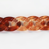 Цепочка для сумки, пластиковая, 17 &times; 23 мм, 120 см, цвет коричневый