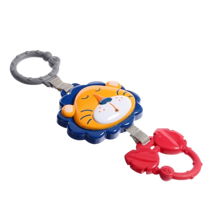 Музыкальная подвеска &laquo;Весёлые зверята: Лев&raquo;, ручка для крепления, звук