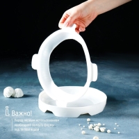 Форма для муссовых десертов и выпечки &laquo;Круг&raquo;, 23,5&times;23,5 см, внутренний d=16 см, цвет белый