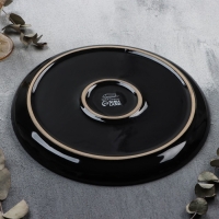 Тарелка керамическая &laquo;Орнамент&raquo;, 27 см, цвет чёрный