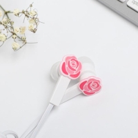 Наушники вакуумные в пакете &laquo;8 марта&raquo;, с микрофоном, 1,2 м, 10 х 15 см