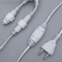 Гирлянда &laquo;Занавес&raquo; 2 &times; 1.5 м, IP44, УМС, белая нить, 360 SMD-LED, свечение тёплое белое, 220 В