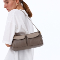 Сумка женская TEXTURA, средний размер, цвет бежево-серый