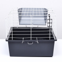 Клетка для грызунов "Пижон" №1 складная, 58 х 40 х 34 см (+миска, 2 кормушки), серая