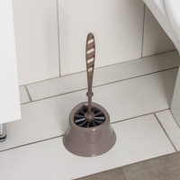 Ёршик для унитаза с подставкой &laquo;Капри&raquo;, 14&times;12,5&times;37 см, цвет коричневый