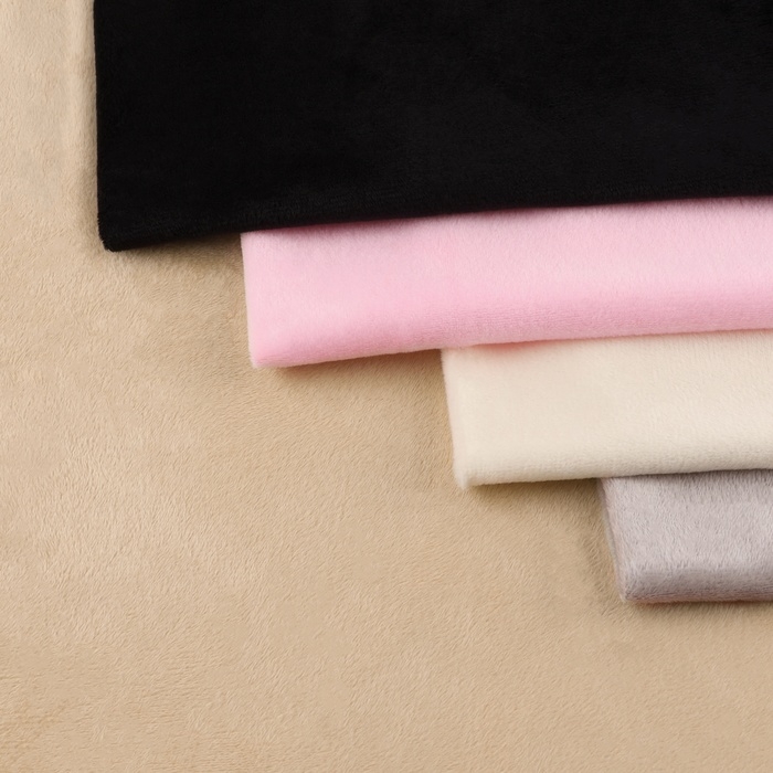 Лоскут плюш, 50 &times; 50 см, 220 г/м, цвет бежевый №34