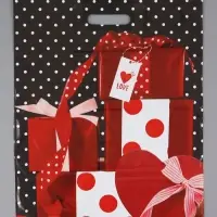 Пакет "Подарки, полиэтиленовый с вырубной ручкой 41х51 см, 80 мкм