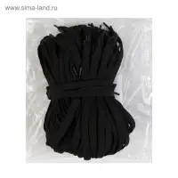 Шнурки для обуви, плоские, 10 мм, 120 см, фасовка 25 шт, цвет чёрный