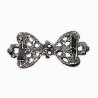 Зажим для кардигана "Ажур", тюльпан. цвет серый в сером