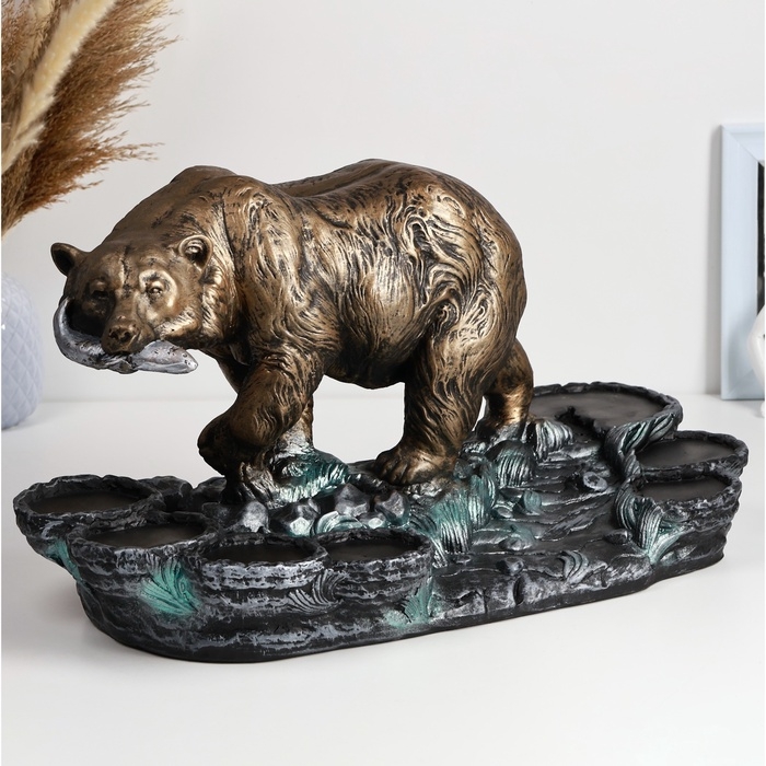 Подставка под бутылку "Медведь" 45х23х25см, цветная