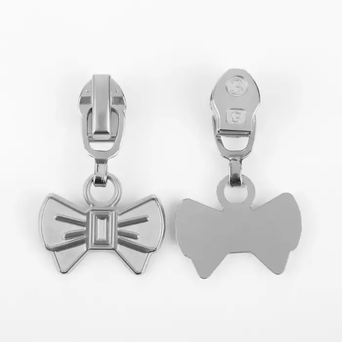 Бегунок для молнии &laquo;Спираль&raquo;, №3, &laquo;Бант&raquo;, 10 шт., цвет никель