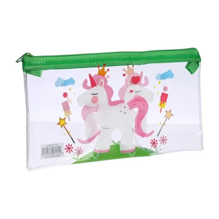 Пенал на молнии "Единорожки", МИКС