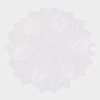 Салфетка сервировочная на стол &laquo;Цветок&raquo;, d=43 см, цвет серебряный