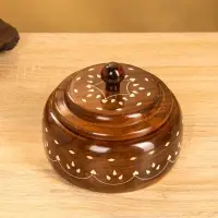 Ваза для конфет "Ассорти" 15х15х10 см, дерево шишам