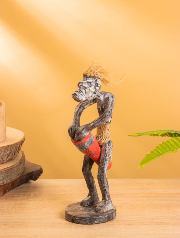 Сувенир &laquo;Абориген с джембе&raquo;, 8&times;7&times;21 см, дерево