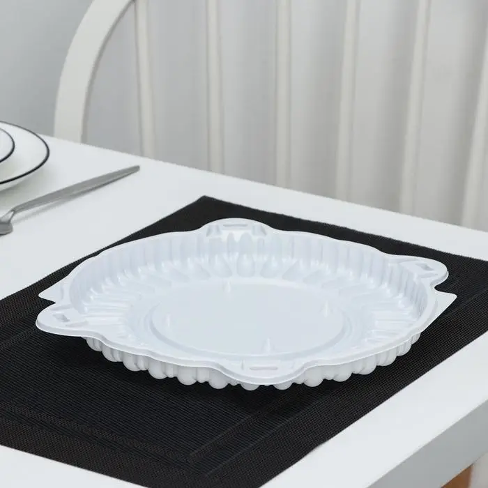 Дно для тортницы пластиковое одноразовое ПР-Т-225, 25&times;10,6 см, внутренний 23&times;9,5 см, белое