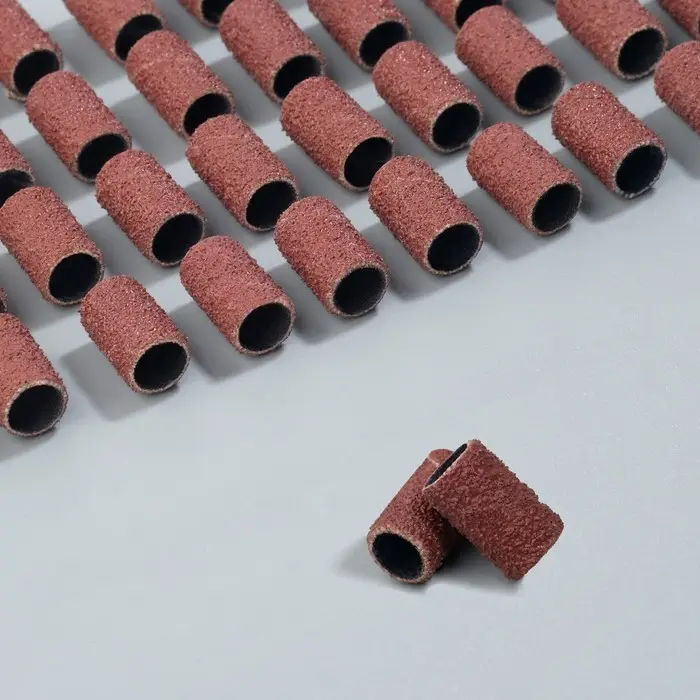 Насадки для педикюра, 100 шт, абразивность 180, в футляре