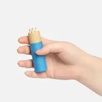 Набор цветных карандашей Kiddo с точилкой, голубой с оранжевым