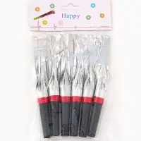 Карнавальный язычок &laquo;Дождик&raquo; серебряный, 6 шт