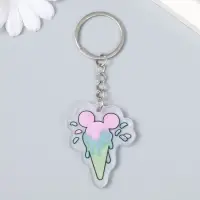 Брелок акрил "Мороженое в рожке/Бутыль" МИКС 3,8х5,2 см