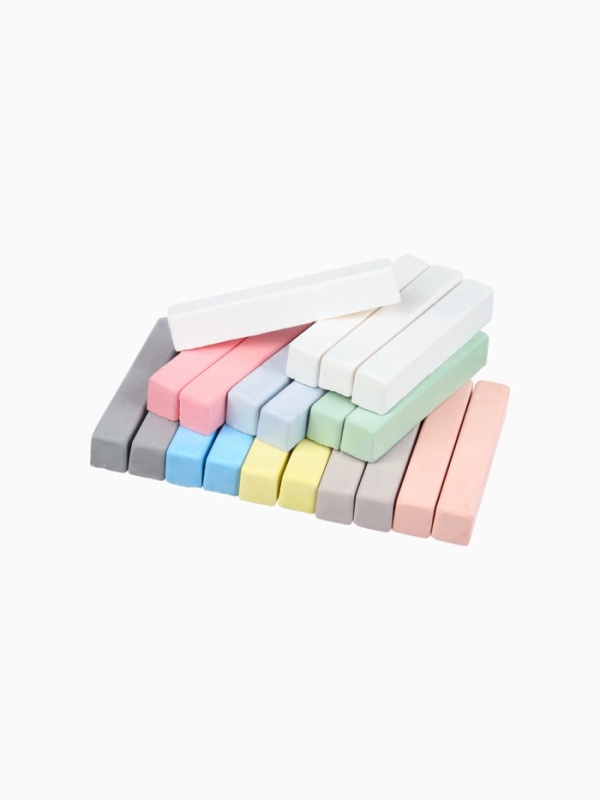 Мелки цветные школьные, набор 20шт "Синий трактор", прямоугольные