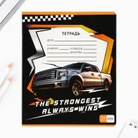 Тетрадь в клетку 24 листа А5, на скрепке &laquo;Гонщику&raquo;, обложка мелованный картон, 5 видов МИКС