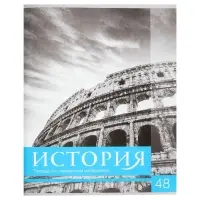 Тетрадь предметная 48 листов в клетку Calligrata, &laquo;Чёрное-белое. История&raquo;, обложка мелованная бумага, серые листы