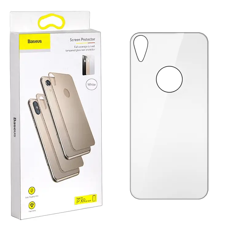Защитное стекло iPh XR назад Baseus белое