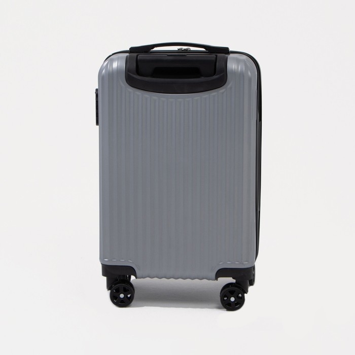 Чемодан малый 43 л (S), отдел на молнии, кодовый замок, цвет серебряный