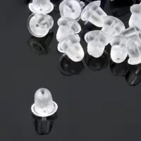 Заглушки для сережек, швенз, пусет силиконовые для швенз и пусет (набор 30 шт. ), 4&times;5 мм