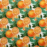 Упаковочная бумага на новый год &laquo;Яркие мандарины&raquo;, 50 х 70 см, глянцевая