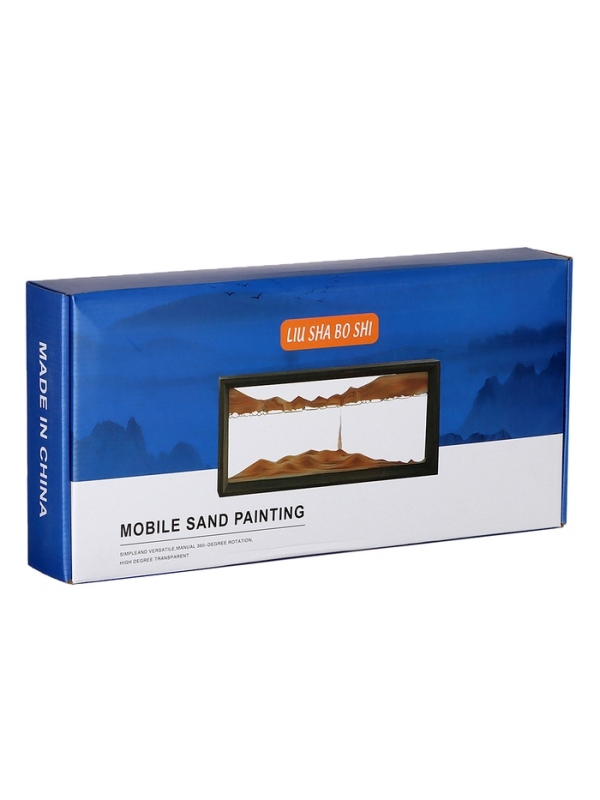 Песочные часы-картина, 17 х 37 см, антистресс, песок оранжевый