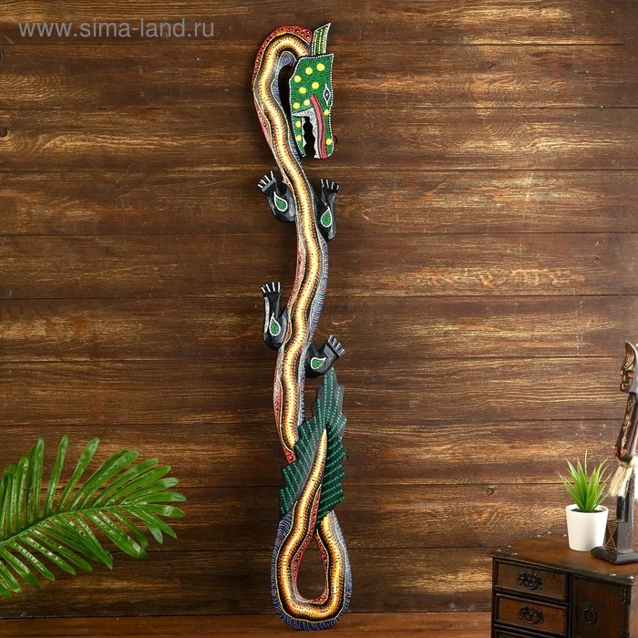 Панно "Дракон" дерево 95х14х1 см