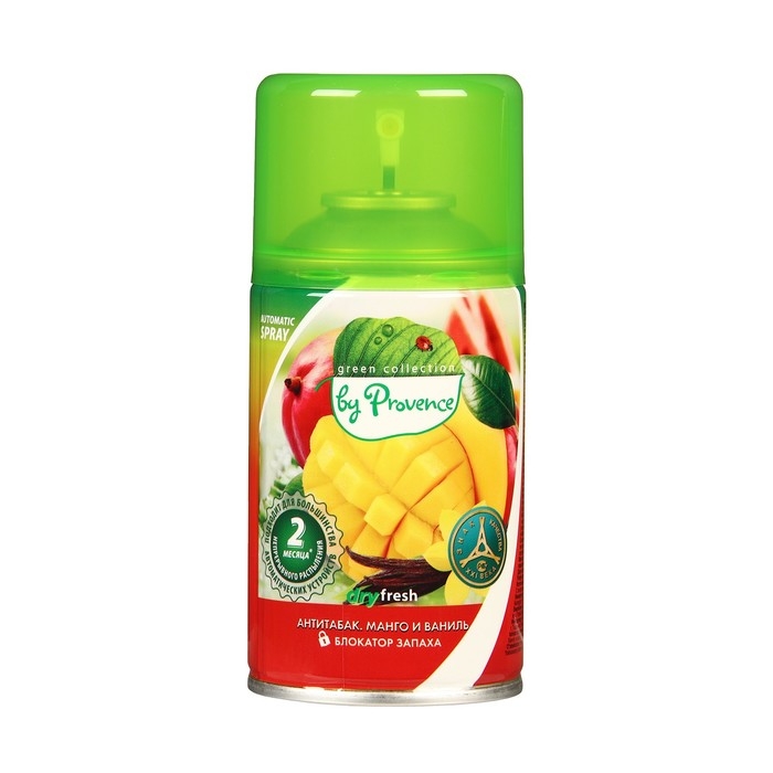 Освежитель воздуха &laquo;Green collection by Provence&raquo;, антитабак, манго и ваниль, сменный баллон