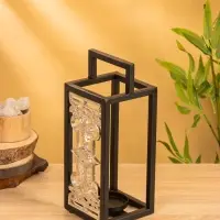 Подсвечник фонарь "Геральдика" 12,5х12,5х32 см, d 7,5 см, алюминий, железо