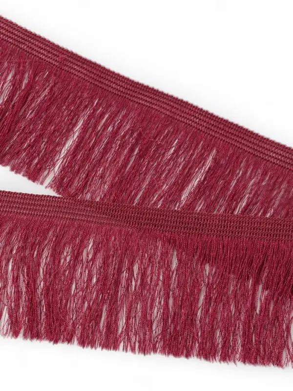 Бахрома одинарная, 6,5 см, 20 м&plusmn;0.5, цвет бордовый