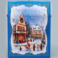 Коробка подарочная новогодняя, 20&times;10&times;26.5 см