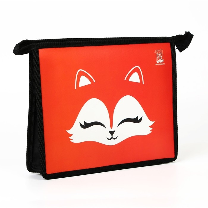 Папка для тетрадей А5 на молнии сверху пластик ПМ-А5-29 &laquo;Лиса&raquo;