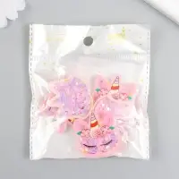 Шейкер для творчества акрил "Спящий единорожек с цветами" с глиттером 0,5х3,7х3,6 см