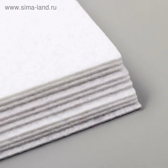 Фетр жесткий 1 мм 20&times;30 см белый