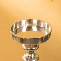 Подсвечник "Кубок" 13х13х50,5 см, алюминий, цв. Серебро