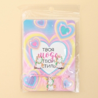 Серьги клипсы и кулон &laquo;Твой стиль&raquo; , 8 х 9 см