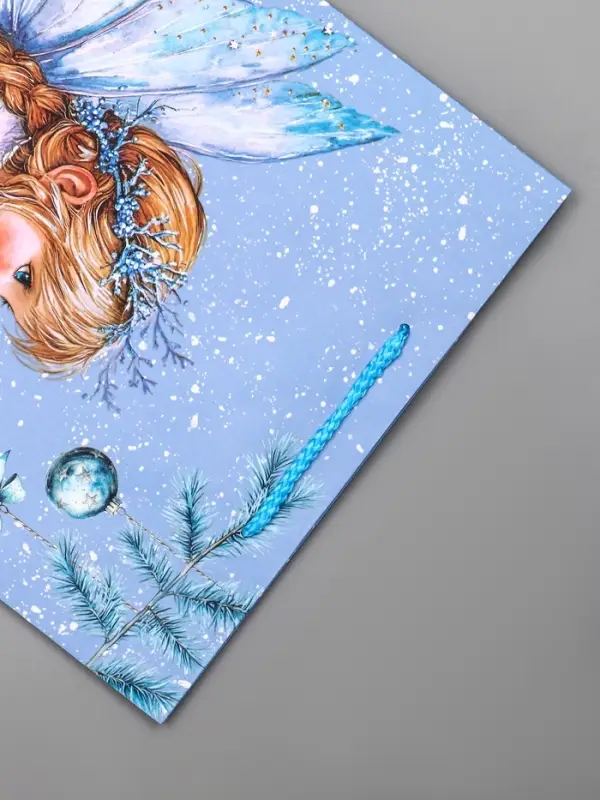 Пакет подарочный новогодний ламинированный, &laquo;Новогодний ангел&raquo; , 26&times;12&times;32 см