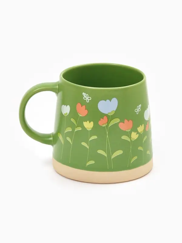 Кружка чайная керамическая &laquo;Полевые цветы&raquo;, 360 мл, ручная работа