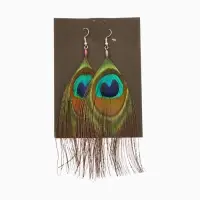 Серьги "Павлин" 5х12 см