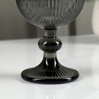 Бокал для вина стеклянный Magistro &laquo;Грани&raquo;, 250 мл, 8&times;14,5 см, цвет графит