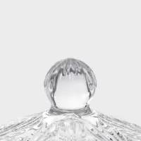 Икорница с крышкой "Цветок" 9х9х8,5 см, прозрачный