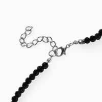 Бусы &laquo;Бисер&raquo; бусина №8, чёрно-белый в серебре, 40 см