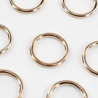 Кольца для сумок, d=20 мм, толщина - 3 мм, 10 шт., цвет золотой